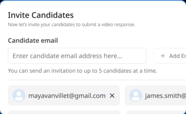 Video Interview Interface